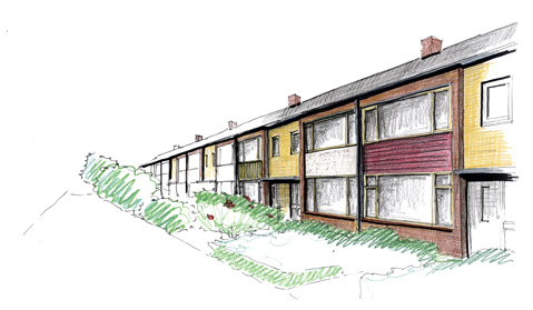 visualisatie scenario tussenwoning